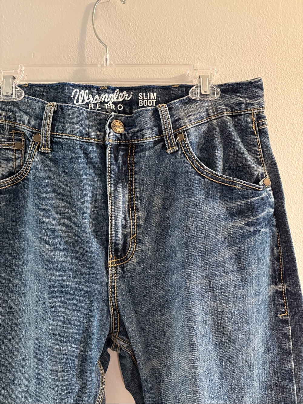 Wrangler Retro Slim Boot Men's Medium Blue Bootcut Jeans